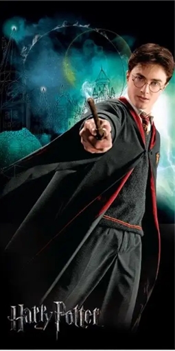 Harry Potter badehåndklæde - 70x140 cm - 100% Blød bomuld